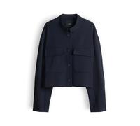 someday Damen Jacke | Verkürzte Kastenjacke aus ECOVERO™ Viskosemix Regular Fit Ocean, 38
