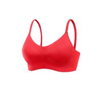 Bralette-BH NUANCE BY LASCANA, Damen, Gr. L (42), N-Gr, rot (kirschrot), Microtouch, Obermaterial: 82% Polyamid, 18% Elasthan, Basic, BHs, SEAMLESS ohne Bügel, mit herausnehmbarem Push-up-Kissen, bequ