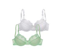 Bügel-BH NUANCE Gr. 80, Cup C, grün (hellgrün, weiß) Damen BHs (49167234-80) hellgrün, weiß