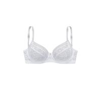Bügel-BH NUANCE, Damen, Gr. 100, Cup C, weiß, Spitze, Obermaterial: 92% Polyamid, 8% Elasthan, BHs Bügel-BH, aus weicher Jacquardspitze mit edlem Herz-Accessorie, Dessous (30220157-100) weiß