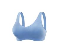 Bralette-BH NUANCE, Damen, Gr. XS (32/34), N-Gr, blau (himmelblau), Microtouch, Obermaterial: 82% Polyamid, 18% Elasthan, Basic, BHs, Basic Dessous, seamless, ohne Bügel mit herausnehmbaren Kissen (93
