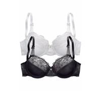 NUANCE BY LASCANA Bügel-BH Damen schwarz+weiß Gr.105E