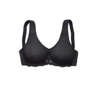 Entlastungs-BH NUANCE BY LASCANA "BH ohne Bügel, Baumwoll-BH", Damen, Gr. 105, Cup E, schwarz, Spitze, Obermaterial: 85% Baumwolle, 10% Polyamid, 5% Elasthan, BHs Entlastungs-BH, als Wäsche-Set kombin