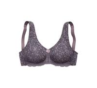 Entlastungs-BH NUANCE BY LASCANA "BH ohne Bügel, Baumwoll-BH", Damen, Gr. 80, Cup D, schwarz (taupe, schwarz), Spitze, Obermaterial: 85% Baumwolle, 10% Polyamid, 5% Elasthan, BHs Entlastungs-BH, als W