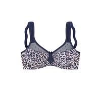 Minimizer-BH NUANCE, Damen, Gr. 105, Cup D, blau (leo, druck), Jersey, Obermaterial: 90% Baumwolle, 5% Elasthan, 5% Polyamid, BHs Minimizer-BH, mit Bügel und gepunktetem Netzeinsatz (70720145-105) leo