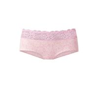 Panty NUANCE, Damen, Gr. 52/54, rosa (rosa, puder), Jersey, Obermaterial: 85% Baumwolle, 10% Polyamid, 5% Elasthan, körpernah, Unterhosen Panty, mit floralem Spitzenbund (52271655-52) rosa, puder