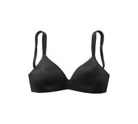 Schalen-BH NUANCE BY LASCANA, Damen, Gr. 80, Cup D, schwarz, Microtouch, Obermaterial: 54% Polyamid, 26% Elasthan, 20% Polyester, bequem, BHs Schalen-BH, ohne Bügel für einen perfekten Komfort, bequem