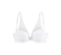 Schalen-BH NUANCE BY LASCANA, Damen, Gr. 105, Cup B, weiß, Spitze, Obermaterial: 55% Polyamid, 30% Polyester, 15% Elasthan, BHs Schalen-BH, schöne Stickereispitze in modischer Optik, Dessous (31772926