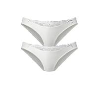 Slip NUANCE, Damen, Gr. 44/46, 2 Stk., beige (2xcreme), Microfaser, Obermaterial: 85% Polyamid, 15% Elasthan, körpernah, Unterhosen Slip, mit Spitzeneinsatz vorne (896366-44) 2xcreme