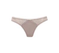String NUANCE BY LASCANA, Damen, Gr. 48/50, beige (sand), Spitze, Obermaterial: 89% Polyamid, 11% Elasthan, Unterhosen String, aus Allover-Jacquardspitze im angesagten Leo-Look (42035553-48) sand