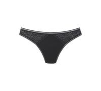 String NUANCE BY LASCANA, Damen, Gr. 44/46, schwarz, Spitze, Obermaterial: 89% Polyamid, 11% Elasthan, Unterhosen String, aus Allover-Jacquardspitze im angesagten Leo-Look (79331039-44) schwarz
