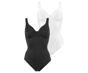 NUANCE BY LASCANA T-Shirt-Body Damen schwarz+weiß Gr.75 Cup D