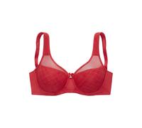 Minimizer-BH NUANCE, Damen, Gr. 75, Cup G, rot, Spitze, Obermaterial: 82% Polyamid, 12% Elasthan, 6% Polyester, Basic, BHs, mit Bügel und graphischer Alloverspitze (48157912-75) rot