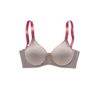 Minimizer-BH NUANCE, Damen, Gr. 100, Cup E, beige (sand, cranberry), Trikot, Obermaterial: 50% Polyamid, 40% Baumwolle, 10% Elasthan, BHs Minimizer-BH, mit Bügel aus gemustertem Jacquard und weichem T