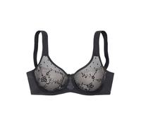 Minimizer-BH NUANCE, Damen, Gr. 70, Cup E, rosa (schwarz, hellrosa), Microtouch, Obermaterial: 79% Polyamid, 15% Polyester, 6% Elasthan, eng, BHs Minimizer-BH, mit Bügel, gemoldet mit feiner, floraler
