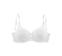 Minimizer-BH NUANCE, Damen, Gr. 100, Cup E, weiß, Spitze, Obermaterial: 88% Polyamid, 12% Elasthan, modisch, BHs, mit Bügel aus schöner Allover-Jacquardspitze im angesagten Leo-Look (77627734-100) wei