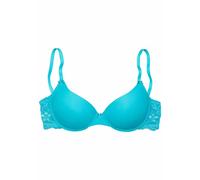 Schalen-BH NUANCE, Damen, Gr. 85, Cup C, blau (türkis), Spitze, Obermaterial: 85% Polyamid, 15% Elasthan, BHs Schalen-BH, im Rücken aus Spitze, Cups aus Microtouch, Dessous, Topseller (410712-85) türk