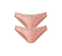 Slip NUANCE, Damen, Gr. 32/34, rosa (2xpfirsich), Microfaser, Obermaterial: 85% Polyamid, 15% Elasthan, körpernah, Unterhosen Slip, mit Spitzeneinsatz vorne (418828-32) 2xpfirsich