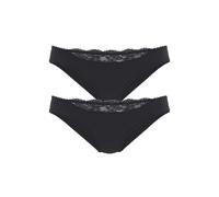 Slip NUANCE Gr. 36/38, 2 St., schwarz (2 x schwarz) Damen Unterhosen (561248-36) 2 x schwarz