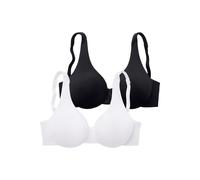 NUANCE T-Shirt-BH Damen schwarz+weiß Gr.95B