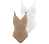 NUANCE T-Shirt-Body Damen nougat+weiß Gr.90 Cup E