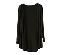 Nuaoxyeu strickjacke schwarz Damen Langarm Strickjacke Sommer Lang Leicht Cardigan Casual Sommerjacke Mit Taschen Losen Offener Vseite Jacke Baggy Elegant meine en