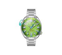 Nubeo Herren-Armbanduhr NB-6115, 50 mm, Aluminium, limitierte Auflage, massives Edelstahlarmband, Electric Green