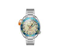 Nubeo Herren-Armbanduhr NB-6115, 50 mm, Aluminium, limitierte Auflage, massives Edelstahlarmband, Lume Green