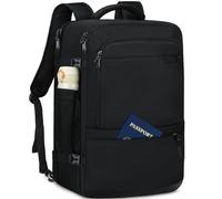 NUBILY Laptop Rucksack Herren Reiserucksack 17.3 Zoll Große Handgepäck Reiserucksack Flugzeug 40L Wasserdicht Schulrucksack Jungen Teenager für Arbeit Business Reisen Weekender Schwarz