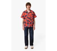 Nudie Jeans Arthur Flower Hawaii Shirt Red Größe: S | Casual hemden Outlet | Herren | Rot