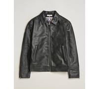 Nudie Jeans Eddy Rider Leather Jacket Black Schwarz XL