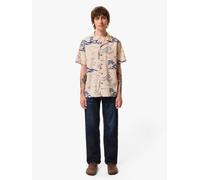 Nudie Jeans Hemd Arvid Hawaii Weiß (Ecru) S