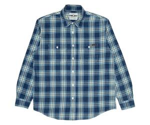 Nudie Jeans Kariertes Langarm-Hemd Julian Worker Check Indigo L