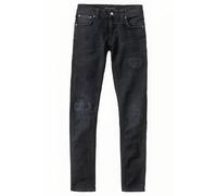 Nudie Jeans Tight Terry Black Blue Patches Größe: W26L32 | Slim Jeans Outlet | Herren | Schwarz
