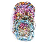 NUEAYMS 30 Stück Bunte böhmische Glasperlen Knöchel Armband Handkette, stilvolle Perlen Fußkettchen Armbänder Set für Frauen und Mädchen, mehrfarbige Perlenarmbänder