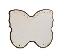 NUEAYMS Handgefertigter Schmetterlings Schmuckständer aus Holz, platzsparendes Leinenbrett für die Anordnung von Halsketten, Armbändern, Leinentuch, Schmuckaufbewahrungsbrett