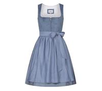 Nübler Damen Dirndl Kaja I Größen 30-48 I Mini-Dirndl mit Rocklänge 58 cm & passender Schürze I Kurzes Trachtenkleid mit modernem Schnitt & funkelnden Details I Ideal für Trachten & Festlichkeiten