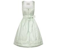 Nübler Dirndl midi Damen - 2 teilig inkl. Kleid und Dirndl Schürze, Rocklänge 60cm - Moderne bayrische Tracht, Gina in Grün, Größe:36