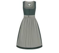 Nübler Dirndl midi Damen - 2 teilig inkl. Kleid und Dirndl Schürze, Rocklänge 60cm - Moderne bayrische Tracht, Petra in Grün, Größe:34