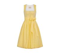 Nübler Dirndl midi Damen - 2 teilig inkl. Kleid und Dirndl Schürze, Rocklänge 60cm - Moderne bayrische Tracht, Babette Citrin