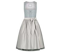 Nübler Dirndl midi Damen - 2 teilig inkl. Kleid und Dirndl Schürze, Rocklänge 70cm - Moderne bayrische Tracht,Efia in Petrol, Größe:38