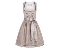 Nübler Dirndl mini Damen - 2 teilig inkl. Kleid und Dirndl Schürze im Landhausstil, Rocklänge 55cm - Moderne bayrische Tracht, Enie Rose, Größe:34