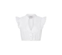 Nübler Dirndlbluse Carla Kurzarm in Weiß, Größe:38