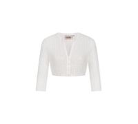 Nübler Dirndlbluse Damen Juna - Langarm Trachtenbluse mit Spitze und V-Ausschnitt, elastischer Saum, modischer Landhaus Stil, perfekte Ergänzung für Dirndl und Festliche Anlässe, Größe:38