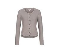 Strickjacke NÜBLER "Strickjacke Yvonne", Damen, Gr. XXL, silber, Obermaterial: 100% Baumwolle CO., Strickjacken Strickjacke (10889724-XXL) silber
