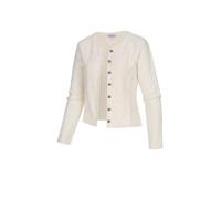 Strickjacke NÜBLER "Strickjacke Amira", Damen, Gr. XL, weiß, Obermaterial: 50% Baumwolle CO. 50% Polyacryl PAN., Strickjacken Strickjacke (36108018-XL) weiß