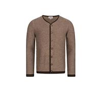 Nübler Trachtenstrickjacke Herren - Strickjacke Herren im Landhausstil, gerader Schnitt mit Knöpfen in Hirschhornoptik - Moderne bayrische Tracht, Ignaz Braun, Größe:3XL