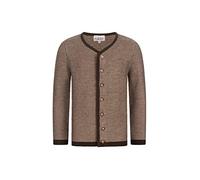 Nübler Trachtenstrickjacke Kinder - Strickjacke Kinder im Landhausstil, gerader Schnitt mit Knöpfen in Hirschhornoptik - Moderne bayrische Tracht, Ignaz Bua, Braun Braun Gr. 128