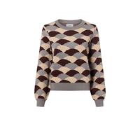 Strickpullover NÜMPH "Nümph Sweater NULILA", Damen, Gr. M, schwarz (schwarz coffee), Obermaterial: 41% Viskose, 34% Polyester, 19% Polyamid, 6% Metall, Pullover (11147148-M) schwarz coffee