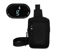 nugbuddy Herren Cross-Body Sling Bags - Schwarz - Crossbody Bag für Damen und Herren - Stylischer Reiserucksack - Klein On The Go Travel Pouch - EDC Minimalist Hipster Essentials - Wasserdichte